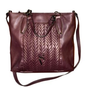 SOLD-Burgundy Vera Wang simply vera purse